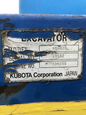 KUBOTA KX026 10482 used BACKHOE |KHS japan