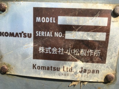 KOMATSU PC03 10676 used BACKHOE |KHS japan